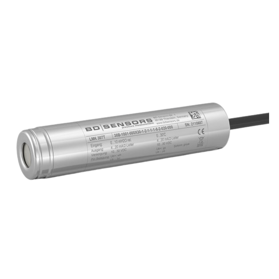 Cảm biến đo mức áp suất thủy tĩnh BD Sensors LMK 307T