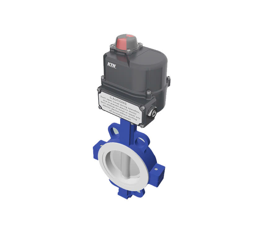 Van bướm dạng wafer điều khiển bằng động cơ điện KTN 266ITT-E