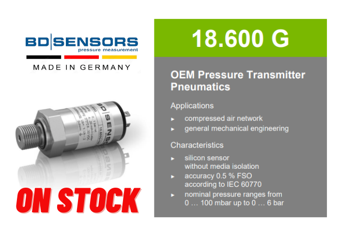 Cảm biến áp suất BD Sensors 18.600G - Germany, Hàng có sẵn
